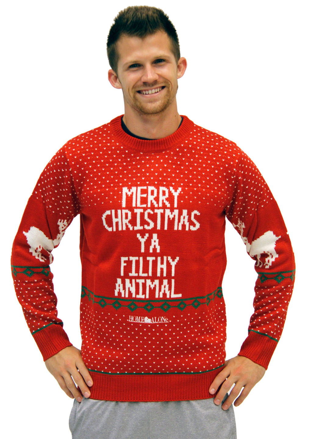 Kids Boys Girls Merry Christmas Ya Filthy Animal Xmas Retro Knit Jumper Sweater 