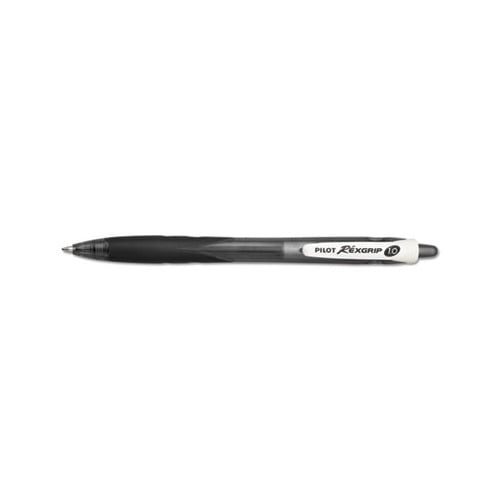 Tranen Stoel fluit RexGrip BeGreen Retractable Ballpoint Pen Medium 1mm, Black Ink/Barrel,  Dozen - Walmart.com