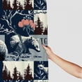 thumbnail image 3 of Orinice Bear Animals Wallpaper Pattern Bathroom Decor Set with Hooks, Colorful Luxurious Graphic Print Polyester Fabric Fashion Shower Curtain Set, Waterproof Bathroom Shower Curtain for Home, 3 of 7