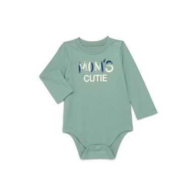 Garanimals Baby Boy Graphic Bodysuit with Long Sleeves, Sizes 0M-24M
