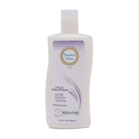 Crema Prichos Natural Gloss para Peinar con Keratina Hidrolizada 300 ml Blanco