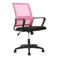 thumbnail image 2 of CL.HPAHKL Ergonomic Office Chair, Adjustable Mesh Computer Chair with Lumbar Support Armrest, Swivel Rolling Desk Chair with Fixed Armrests, Mid Back Task Chair for Home, Office, Pink, 2 of 7