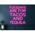 thumbnail image 3 of Glowneon Tuesdays Tacos & Tequila Neon Sign, Restaurant Wall Decor, 3 of 4
