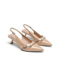 thumbnail image 5 of DREAM PAIRS Women’s Low Kitten Heels Slingback Pointed Toe Dress Pumps for Wedding, Party & Casual Wear, 5 of 7