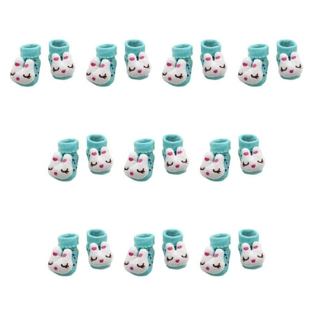 

10pcs 0-6 Month Unisex Children Cute Cartoon Style Newborn Baby Kids Infant Breathable Doll Socks