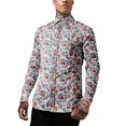 thumbnail image 1 of Ma Croix Men's Premium Button Down Shirt Paisley Printed Tailored Slim Fit, 1 of 8