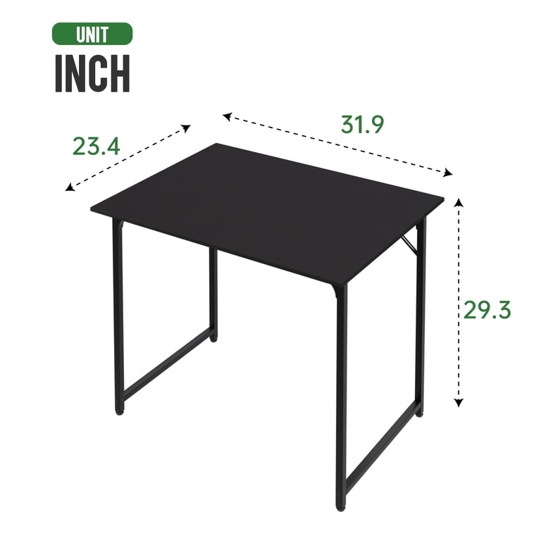 PayLessHere 32 Inch Metal Frame Computer Desk, Modern Black photo 3