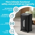 thumbnail image 5 of Large Commercial Heavy Duty 22-Sheet Paper Shredder, P-4 Security Ultra Quiet Shredder with 9.24 Gal Pull-Out Bin for Home Office, 5 of 9