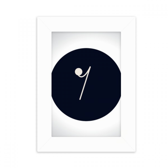 White Music Eighth Rest Black Desktop Photo Frame Picture Display Decoration Art Painting
