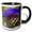 Black/White, variant on 3drose, Artichoke Thistle Blooms, Desert Botanical Garden, Phoenix, Arizona., 11oz Mug