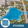 thumbnail image 2 of HUGFEGWE Ripple Water Sticker, 5 Sheets Self Adhesive Coated Paper Water Ripples Sticker, Pearlescent Ripple Stream Plastic Sheet Miniature Lake River Diorama Scene Scenery for Home UA824-18837, 2 of 9