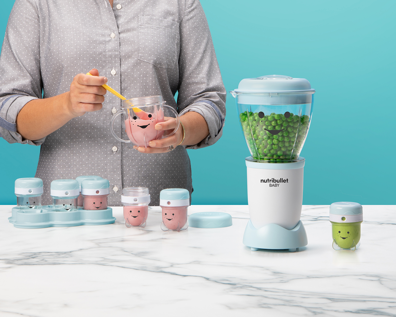 nutribullet Baby Food Blender, Blue and White photo 6