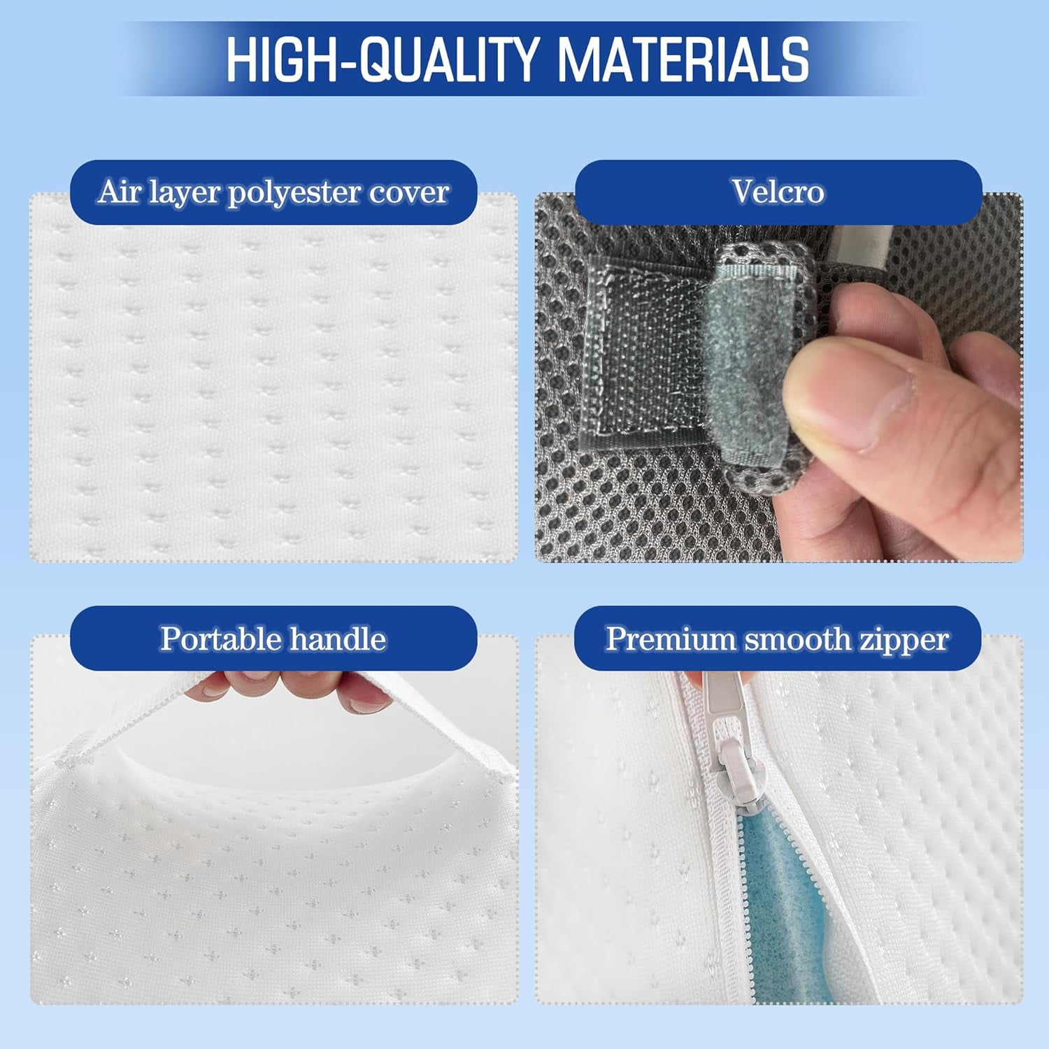 16-in-1 Adjustable Bed Wedge Pillow for Sleeping Memory Foam Triangle Pillow for Acid Reflux, Post-Surgery Recovery, Snoring, and Back Pain Relief