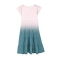 thumbnail image 4 of RXIRUCGD 2025 Vêtements d'Été pour Enfants Mode Filles Nouvelle Robe d'Été à Manches Courtes Poches à Volants Col Rond Imprimé, 4 of 4