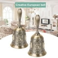 thumbnail image 2 of Hand Bell, Metal Call Bell Alarm Hand Held Service Call Bell Desktop Bell Tea Dinner Bell Game Bell, Zinc Alloy Dinner Call Bell for Kitchen Hotels Schools Restaurants Bar Counter, 2 of 7