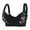 Black, variant on Large Size Bra No Underwire Women Comfort Seamless Front Closure Bras Push-up Everyday Lingerie (Black, 46B)