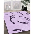 thumbnail image 3 of Ahgly Company Machine Washable Indoor Rectangle Transitional Rich Lilac Purple Area Rugs, 6' x 9', 3 of 7