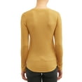 thumbnail image 2 of Time and Tru Women’s Thermal Henley Shirt, 2 of 4