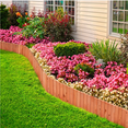 thumbnail image 5 of Yaheetech Outdoor Fir Wood Short Fences Landscape Garden Edging, Set of 6, Brown, 5 of 10