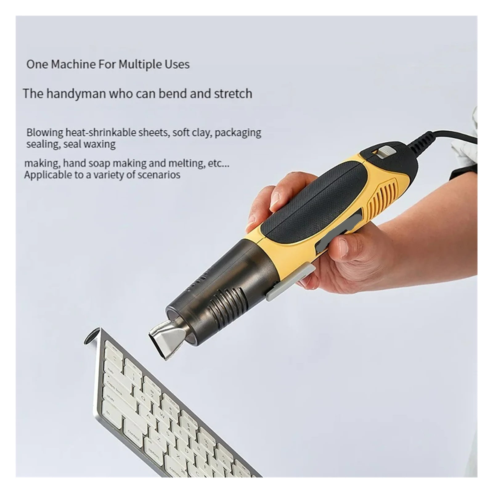 350W/450W Two-Speed Mini Hot Air Gun Heating Gun Welding Heat Gun Mobile Phone Repair Car Film Tool Temperature Adjustable ,Variable Temperature