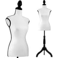 thumbnail image 1 of Maniquí Femenino Torso Busto de Espuma con Base Trípode de Madera SereneLife, Ajustable de 132 a 163 cm, Ideal para Costura, Sastrería, Exhibición de Ropa y Joyería, Diseño Ligero y Resistente, 1 of 7
