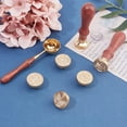 thumbnail image 3 of Ocean Wax Seal Stamp Set 8pcs Vintage Removable Brass Stamp Heads with 2pcs Wood Handle 1pc Wax Spoon and 4pcs Candles, 3 of 9