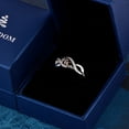thumbnail image 2 of JO WISDOM 925 Sterling Silver Cubic Zirconia Rose Gold Leaf Infinity Knot Ring, 2 of 5