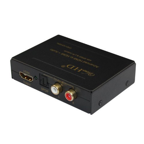 ViewHD HDMI Audio Extractor | Toslink Optical Digital Audio Output | Analog RCA L/R Stereo Output | HDMI v1.3 1080P 3D | Model: VHD-H2HSAs