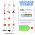 thumbnail image 2 of Cuadros Decorativos Llavero DIY Suministros Halloween Taladro completo Diamantes Colgantes Regalo para niños 15pcs DQrwqpou embutido en tela, 2 of 3
