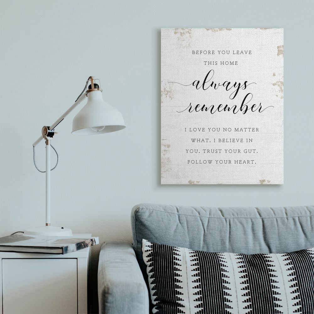 Stupell Industries Always Follow Your Heart Phrase Country Home Charm Designed by Jennifer Pugh