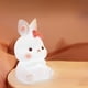 thumbnail image 4 of Lámpara de mesa LED de conejo de Pascua – Decoración de conejo mono de plástico rosa o blanco de 6,5 pulgadas, acento portátil para colgar, regalo navideño con un resplandor ambiental suave, 4 of 6