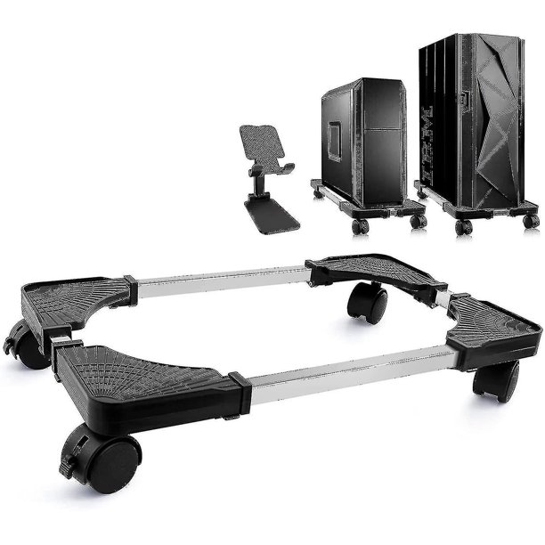 Soporte De Torre para Computadora, Soporte De CPU Móvil Ajustable con Ruedas Giratorias, Soporte De Torre para PC Compatible con Estuche para PC para Juegos con Alfombra De Piso, Se Adapta