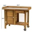 thumbnail image 2 of Tierra Garden Brown Pine and Spruce Wood Potting Benches, Weatherproof, 2 of 8