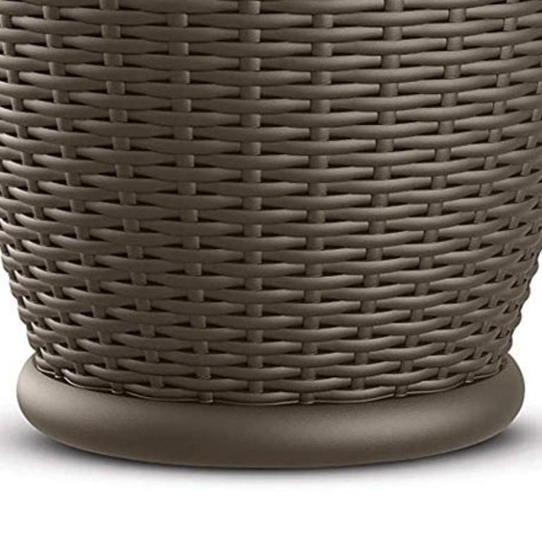 Suncast Willow 18" Decorative Wicker Planters, Java, 4-Pack photo 8