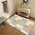 thumbnail image 3 of Area Rugs 4'x6'. Yellow Green Checkered Floral Carpet Runner Indoor Outdoor Rugs Home Decor Aesthetic, Farmhouse Art Flowers Buffalo Non Slip Mats Washable Accent Rug for Living Room Bedroom, 3 of 8
