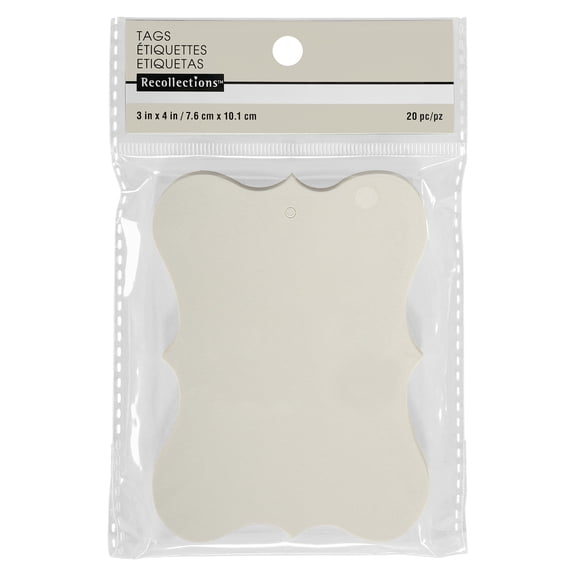 12 Packs: 20 ct. (240 total) Ivory Tags by Recollections