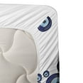 thumbnail image 3 of Ambesonne Evil Eye Fitted & Top Sheet Set with Sham, Traditional Beads Luck, Dark Blue and Pale Blue, 3 of 4