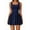 Deep Blue, variant on Womens Bubble Tennis Dress Squre Neck Sleeveless Workout Golf Athletic Dresses Build in Shorts with Pockets