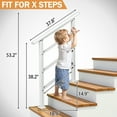 thumbnail image 2 of Zimtown Outdoor Handrails for Outside Steps, Fits 1-3 Step, Anti-Corrosion Handrails,White, 2 of 13