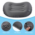 thumbnail image 4 of Unique Bargains Inflatable Pillow Large 17 x 13' Ultralight Camping Travel Pillow, Gray 2 Pack, 4 of 7