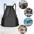 thumbnail image 4 of Bolsas con cordón. Bolsa de gimnasio impermeable con cordón de 20 l. Saco de natación negro Pe, 4 of 5
