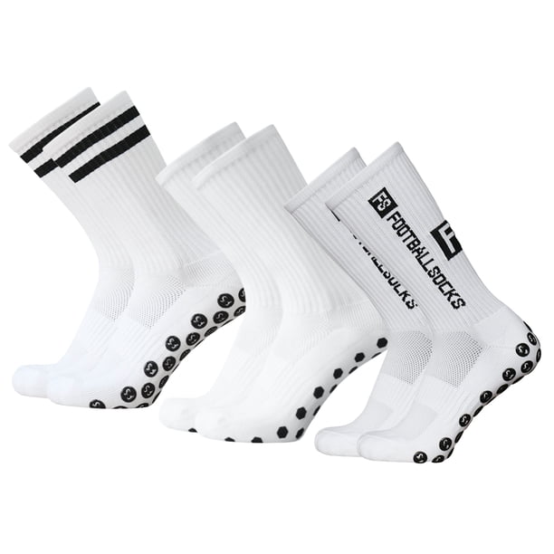 3 pares de calcetines de fútbol calcetines de fútbol para hombres adultos antideslizantes