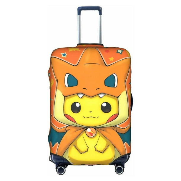 Pokemon Pikachu Elástico Grueso Equipaje Maleta Cubierta Protectora Proteger Bolsa De Polvo Funda De Viaje 18-32 Pulgadas