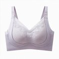 thumbnail image 2 of Kpoplk Jelly Bras for Women No Underwire Full Coverage Push Up Bra Wireless Seamless Bra Comfortable Tshirt Bralettes Size 42,Purple, 2 of 4
