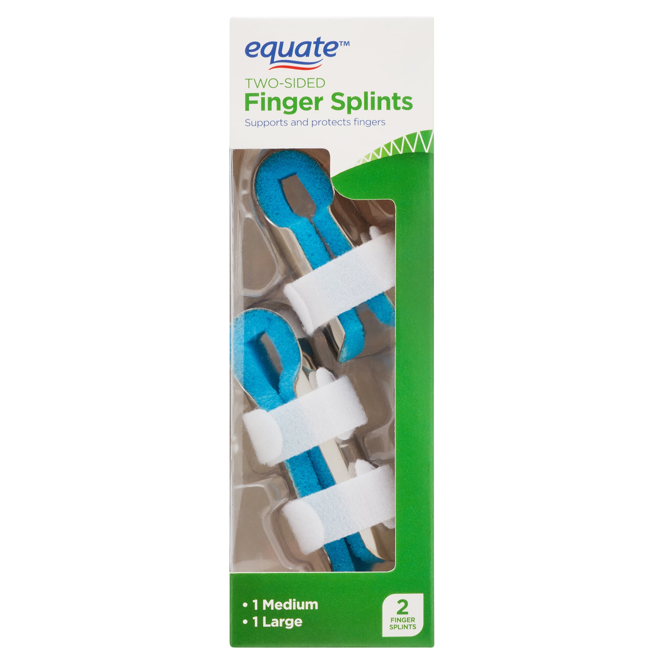 Equate Two-Sided Finger Splints, 2 Count