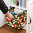 thumbnail image 5 of FeBohao Storage Boxes Bins Fabric with Cardboard Large Capacity Collapsible Clothes Underbed Cute Easy Doll Cubby Toddler Mudroom Decorative Houseware Versatile Basket Organizer ripe peach, 5 of 6