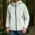 thumbnail image 2 of Rggeeun Men's Casual Jacket Windproof Outdoor Hiking Coat Loose Fit Hooded Pocket Lightweightfall Travel Sports Jacket Outwear Fashion, 2 of 4