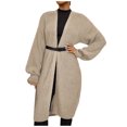 thumbnail image 2 of Cardigan Sweaters for Women Casual Lantern Sleeve Open Front Knitted Sweater Coat Jacket Womens Cardigan Sweaters, 2 of 8