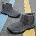 thumbnail image 3 of Ulsto Men's waterproof and warm faux fur-lined ankle boots, anti-slip winter hiking boots, 3 of 11
