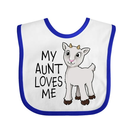 

Inktastic My Aunt Loves Me- cute goat Gift Baby Boy or Baby Girl Bib